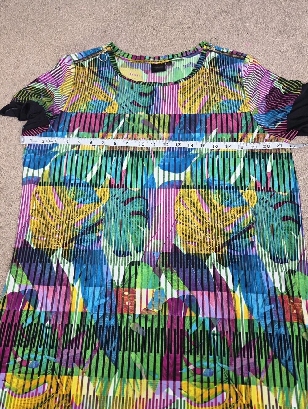 Colorful Abstract Women's Top - Picture 8 of 9